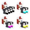 4 LC61BK 2 EA LC61C LC61M LC61Y INK CARTRIDGES FOR BROTHER DCP-375CW MFC-29