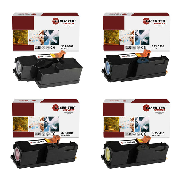4 Pack Compatible Dell 332-0339 332-0400 332-0401 332-0402 Replacement Toner Cartridges foir use in Dell C1660w C1660 C1660cnw(1 Black, 1 Cyan, 1 Magenta, 1 Yellow)