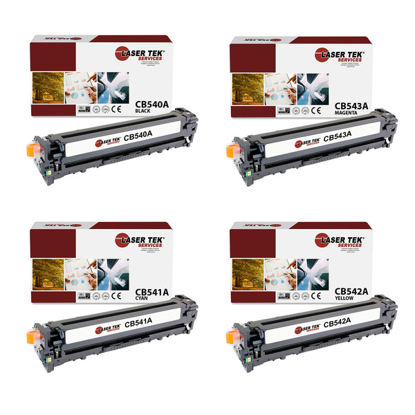 HP CB540A CB541A CB542A CB543A TONER CARTRIDGES - Laser Tek Services