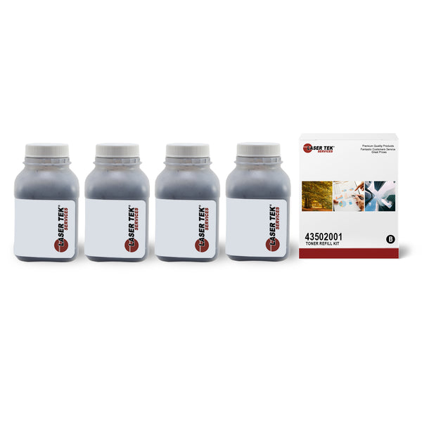 OKIDATA B4400 B4500 B4550 B4600 4 PACK TONER REFILL WITH CHIP