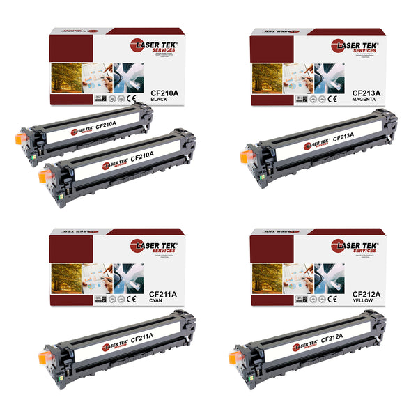 5 PACK HP CF210A CF211A CF212A CF213A (131A)  TONER CARTRIDGES  - Laser Tek Services