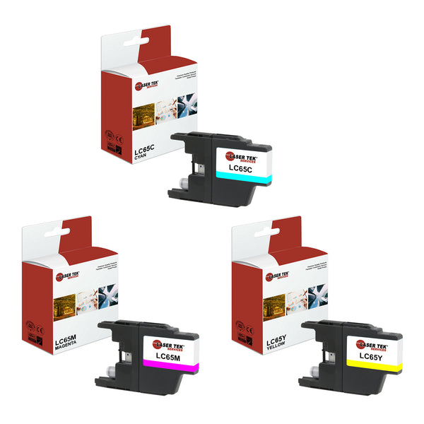 Brother LC65M LC65C LC65Y Ink Cartridge 3 Pack - Laser Tek Services