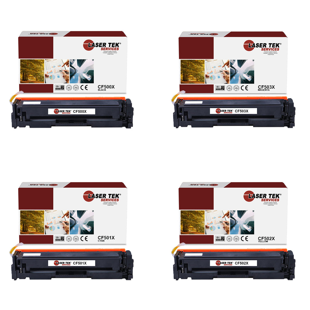 4 Pack HP 202X Compatible High Yield Toner Cartridge | Laser Tek Services