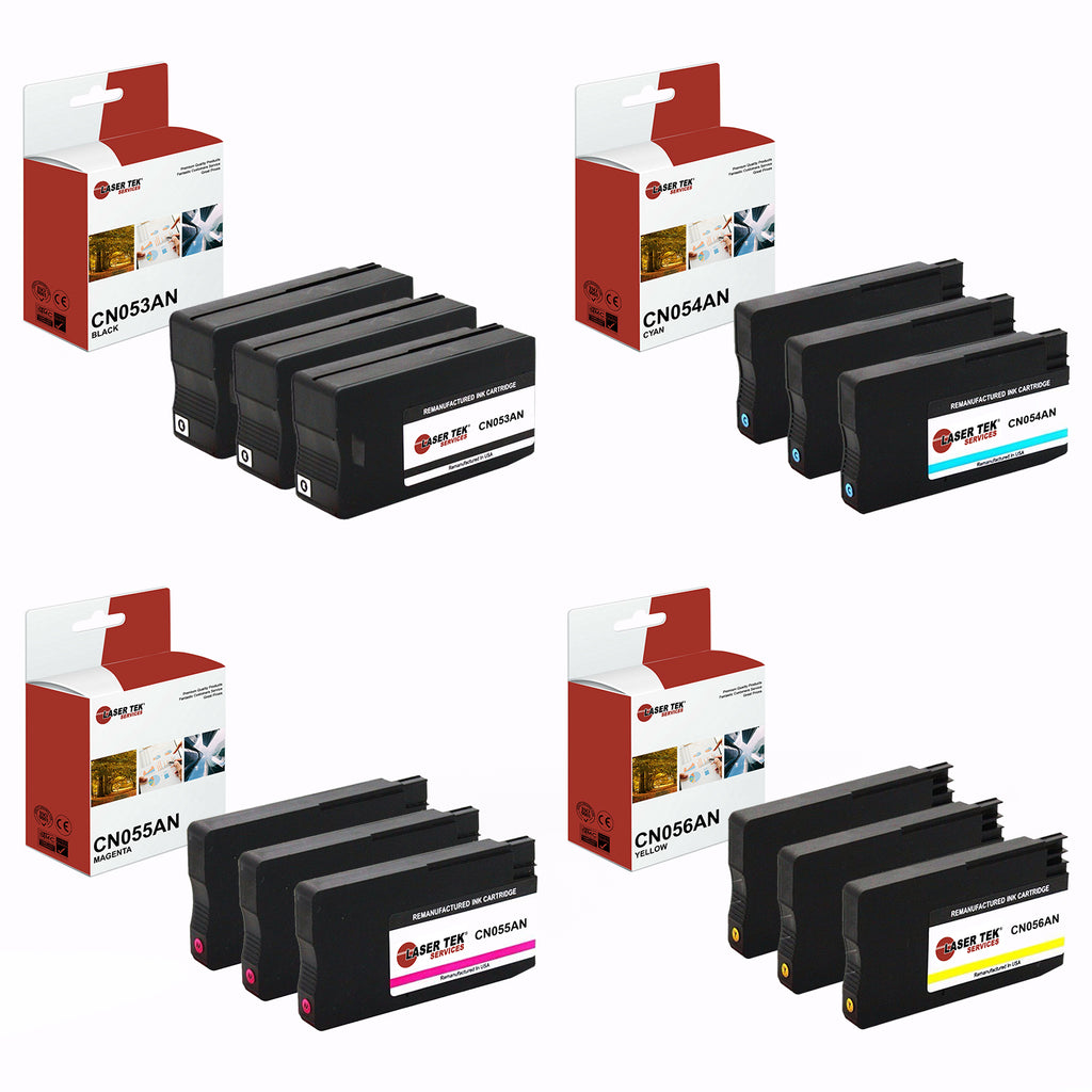 12 PACK INK CARTRIDGES FOR THE HP CN053AN CN054AN CN055AN CN056AN HP 933XL