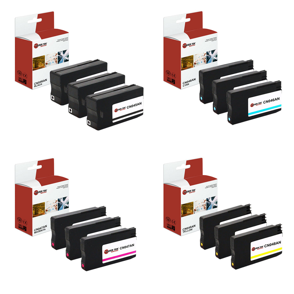 12 PACK HP 950XL 951XL HIGH YIELD REMANUFACTURED INK CARTRIDGE REPLACEMENT COMPATIBLE WITH HP OFFICEJET PRO 8100 8600 - BLACK, CYAN, MAGENTA, YELLOW