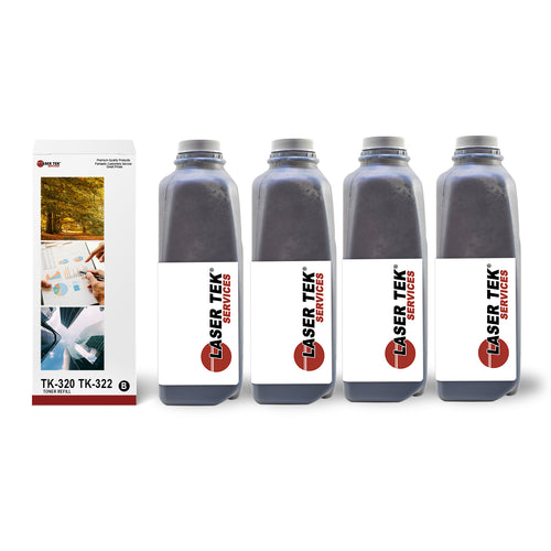 Kyocera TK320 TK322 FS3900 4 Pack Toner Refill With Chip