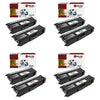 8 pack Compatible Brother TN331 Replacement Toner Cartridges for Brother HL-L8250CDN, HL-L8350CDW, HL-L8350CDWT, MFC-L8600CDW, MFC-L8850CDW (2 Black, 2 Cyan, 2 Magenta, 2 Yellow)