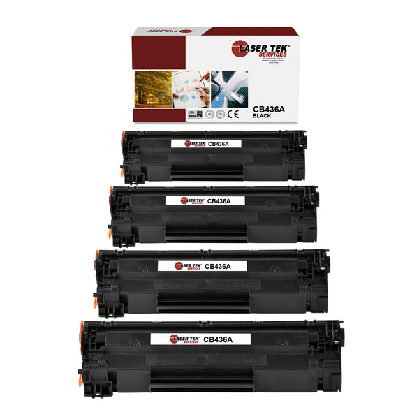 4 PACK PREMIUM REMANUFACTURED HP LASERJET CB436A 36A TONER CARTRIDGE