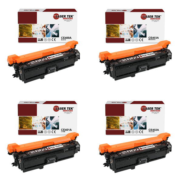 4 Pack HP 507A toner cartridges