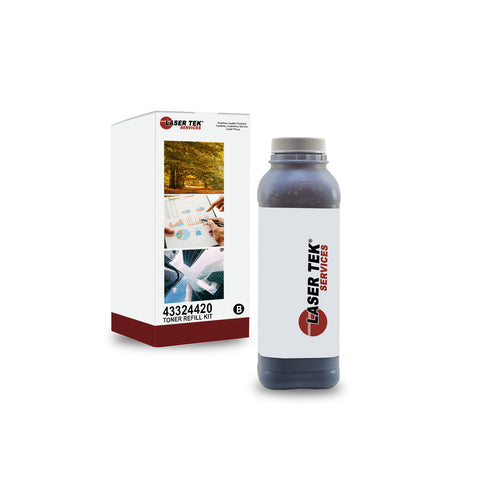 OKIDATA C6100 6100 C5550MFP C5550 BLACK TONER REFILL WITH CHIP