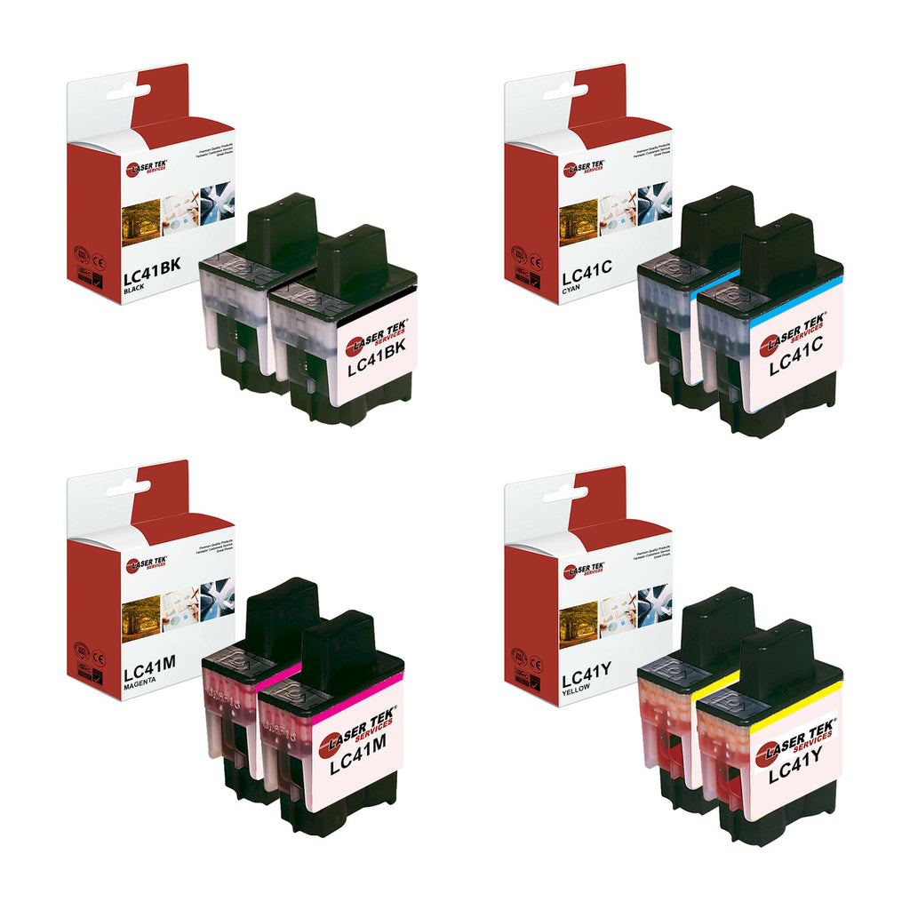 Brother LC-41 Ink Cartridges 8 Pack - Laser Tek Services