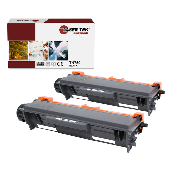 2PK BROTHER TN750 HIGH YIELD CARTRIDGE Laser Tek Services