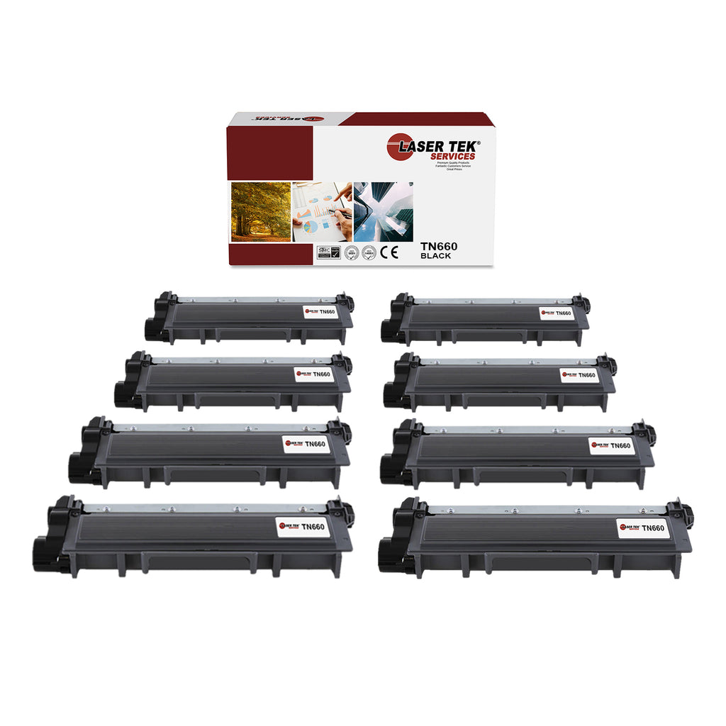 8 BLACK BROTHER TN660 HIGH YIELD REPLACEMENT TONER CARTRIDGE
