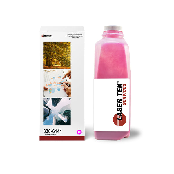 MAGENTA TONER REFILL WITH RESET CHIP FOR DELL 7130 7130CDN 330-6141 7FY16