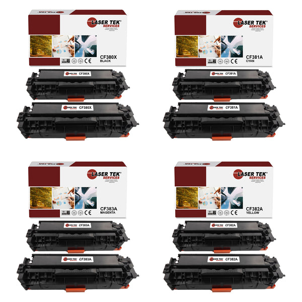 HP 312X CF380X Toner Cartridges 8 Pack - Laser Tek Services