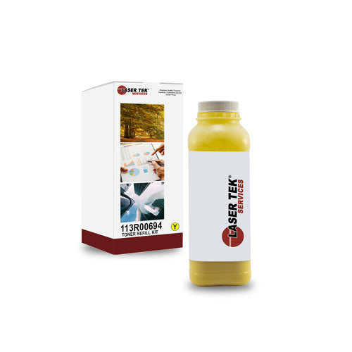 XEROX PHASER 6115 6120 6115MFP YELLOW TONER REFILL WITH CHIP