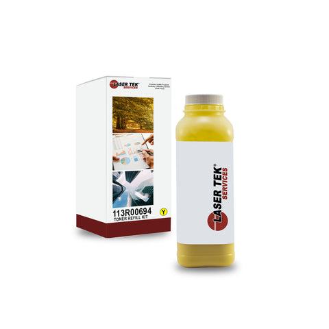 XEROX PHASER 6115 6120 6115MFP YELLOW TONER REFILL WITH CHIP
