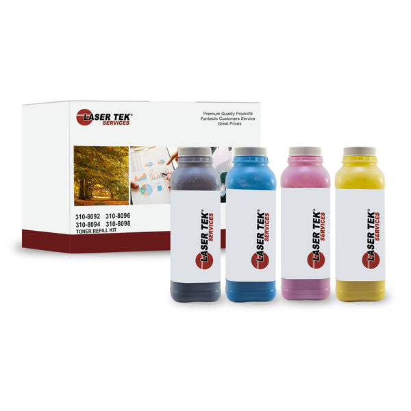 DELL 3115 3110 3110CN 4 PACK TONER REFILL WITH CHIPS