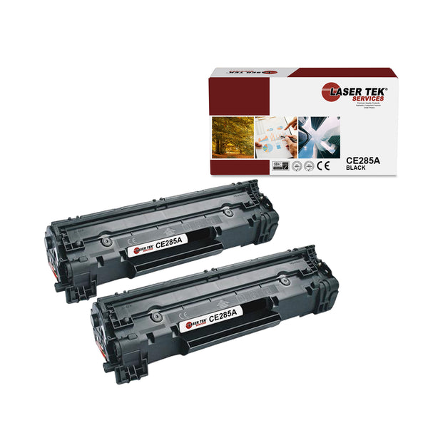 2 PACK HP CE285A PREMIUM REMANUFACTURED TONER CARTRIDGES