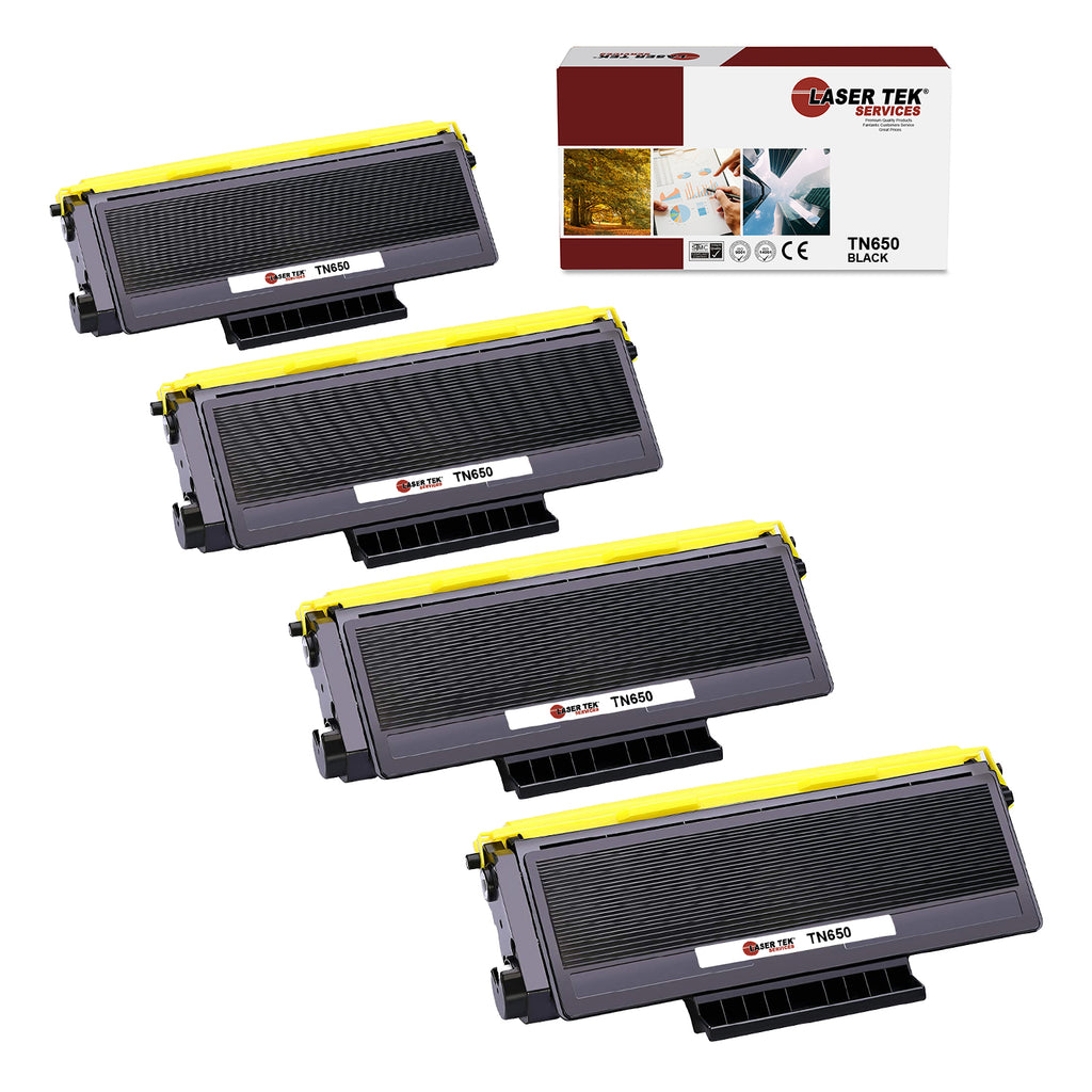 BROTHER TN-650 TN650 4 PACK HIGH YIELD COMPATIBLE TONER CARTRIDGES
