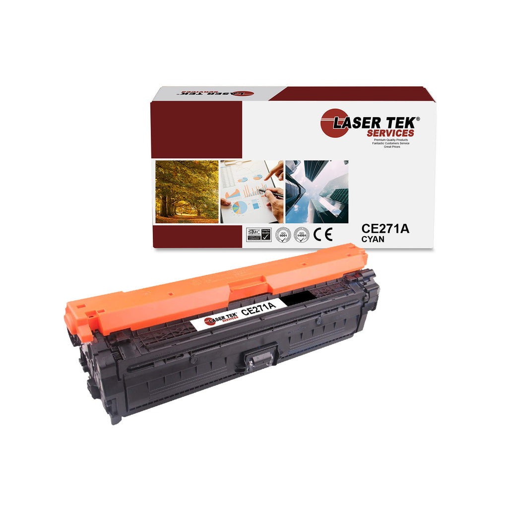 HP CE271A Cyan Toner Cartridge 1 Pack - Laser Tek Services