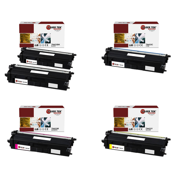 5 Pack Brother TN-433 BCYM Compatible Toner Cartridge | Laser Tek Services