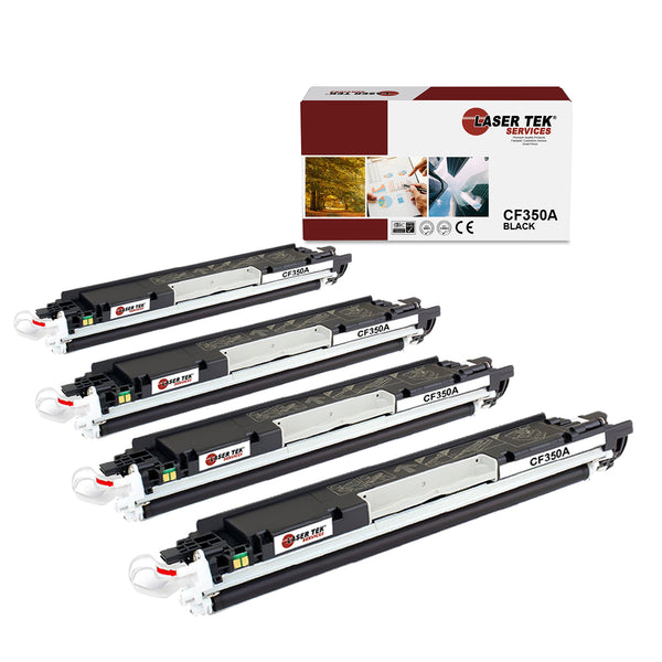 4 Pack Black Compatible HP CF350A Replacment Toner Cartridges For the HP Color LaserJet Pro MFP M176n