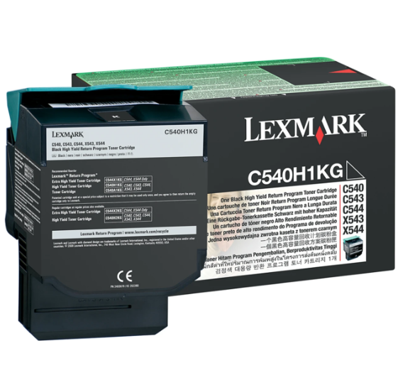 Lexmark C54X (C540H1KG) OEM High Yield Remanufactured Toner Cartridge