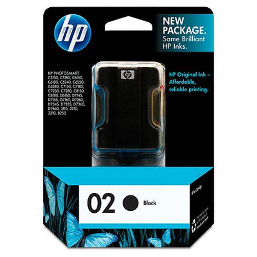 HP No 02 C8721WN Photomart 3310 Black OEM Inkjet Cartridge