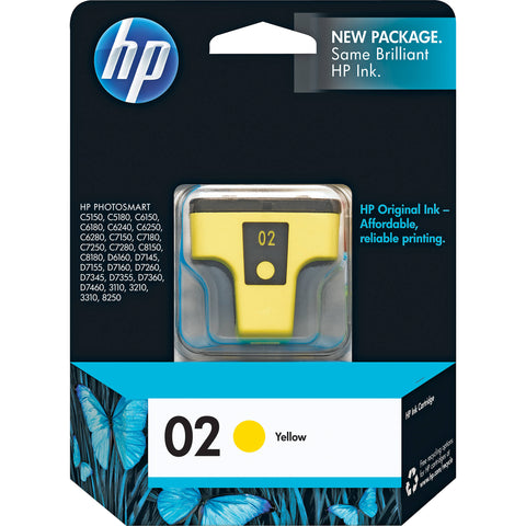 HP No 02 C8773WN Yellow OEM Inkjet Cartridge