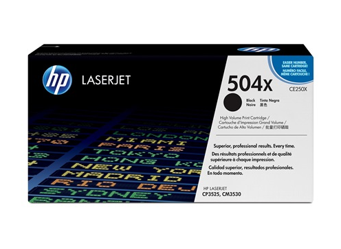 HP LaserJet CE250X CM3530 CP3525 Black OEM Toner Cartridge