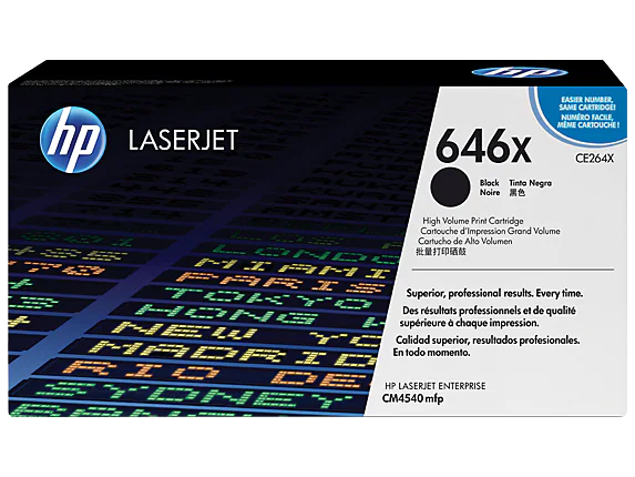 HP LaserJet CE264X CM4540 Black OEM Toner Cartridge