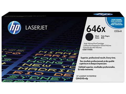 HP LaserJet CE264X CM4540 Black OEM Toner Cartridge