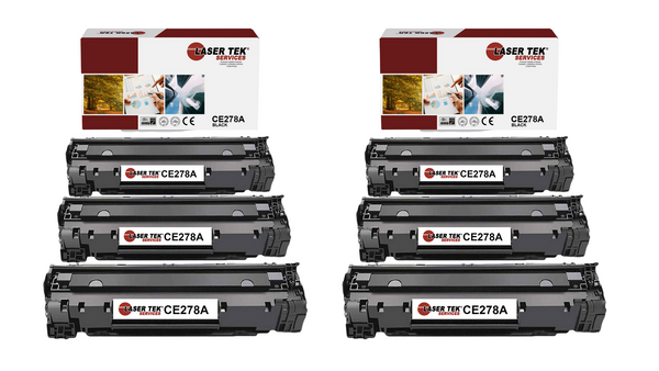 6 Pack HP 78A CE278A Black Compatible Toner Cartridge