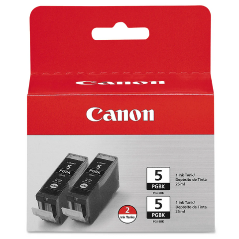 2 Pack Canon PGI5 PGI-5BK Black OEM Ink Cartridge | Laser Tek Services