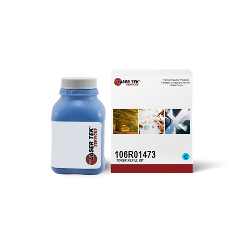 CYAN TONER REFILL WITH RESET CHIP FOR XEROX 106R01473 106R01463 PHASER 6121