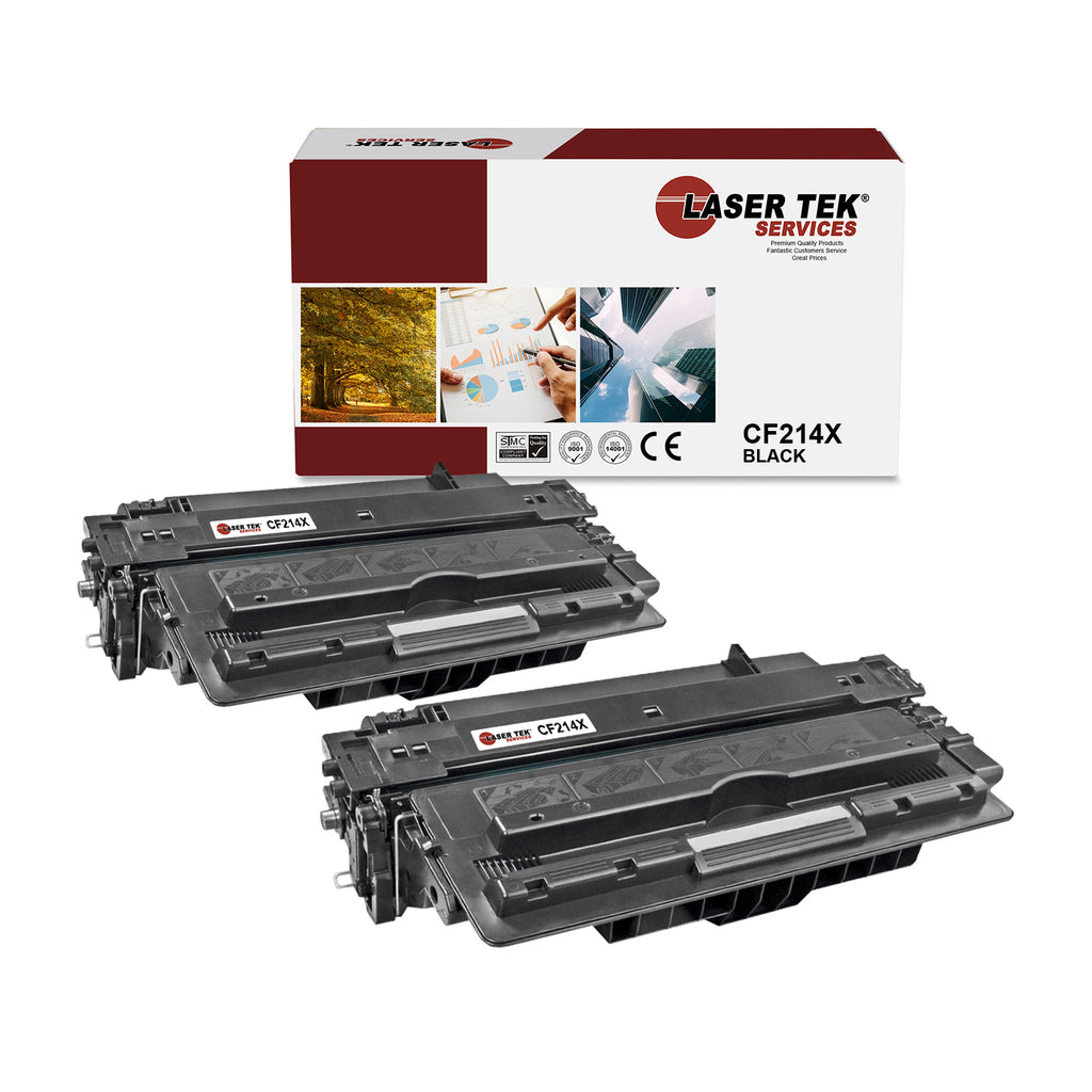 2 Pack HP 14X CF214X Black Compatible High Yield Toner Cartridge | Laser Tek Services