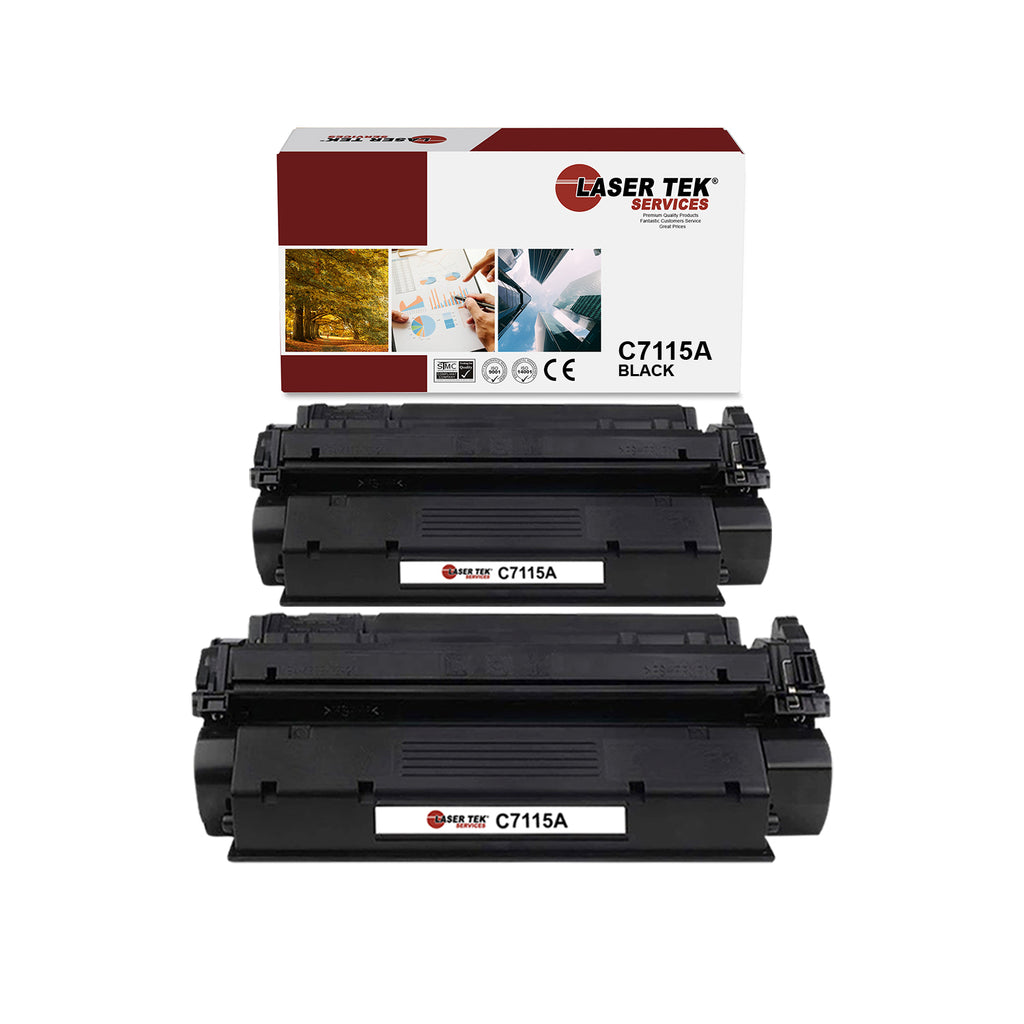 2 Pack HP 15A C7115A Black Compatible Toner Cartridge | Laser Tek Services
