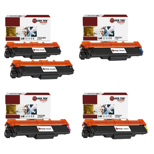5 Pack Brother TN-223 BCYM Compatible Toner Cartridge | Laser Tek Services