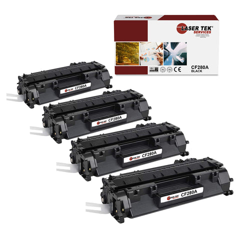HP CF280A (HP 80A) TONER CARTRIDG 4 Pack - Laser Tek Services