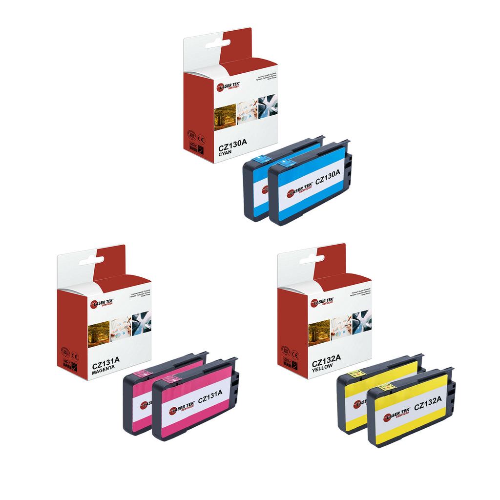 6 Pack Color Compatible HP 711 Replacement Ink Cartridges for use in the HP DesignJet T120