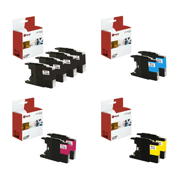 4 LC75BK 6 LC75 COLOR INK CARTRIDGES FOR BROTHER MFC-J280 J425 J430 J435 J5