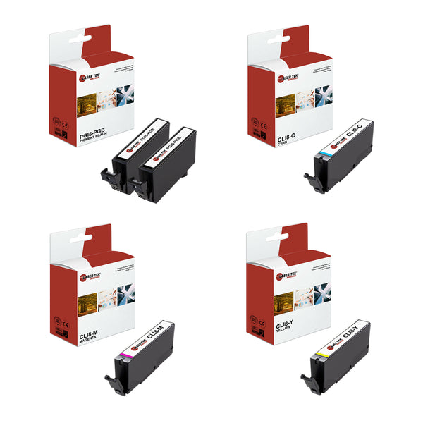 1 PGI-5BK 4 CLI-8 COLOR INK CARTRIDGE FOR CANON PIXMA IP3500 IP4200 IP5200