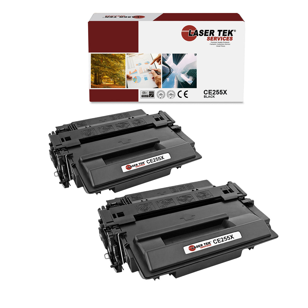 HP 55X BLACK (CE255X) TONER CARTRIDGE 2 Pack - Laser Tek Services