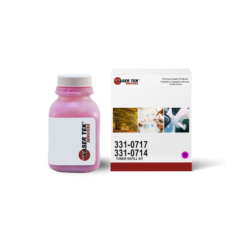 MAGENTA HIGH YIELD TONER REFILL FOR DELL 331-0717 2150CN 2155MFP W/ CHIP