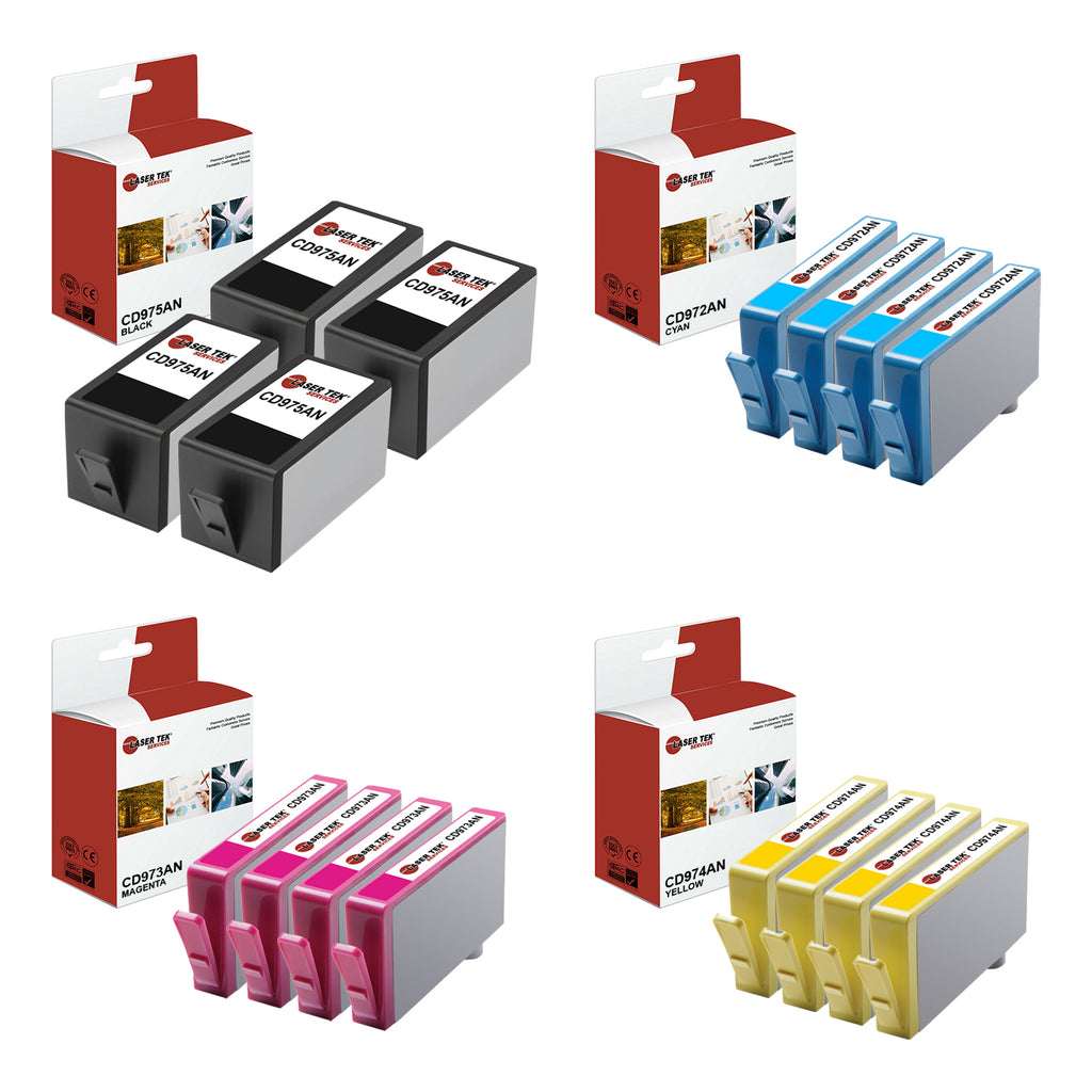 16 Pack Compatible 920XL Ink Cartridge Replacements for HP CD975AN CD972AN CD973AN CD974AN (4 Black, 4 Cyan, 4 Magenta, 4 Yellow)