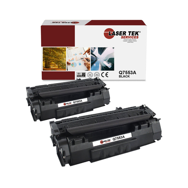 HP LASERJET Q7553A 2 PACK P2015 P2015D P2015DN TONER CARTRIDGES