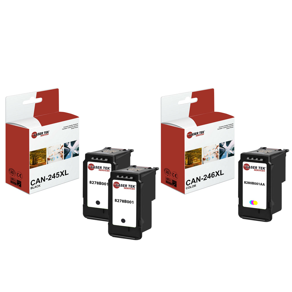 3 Pack Canon 245XL 246XL Bk CL HY Compatible Ink Cartridge