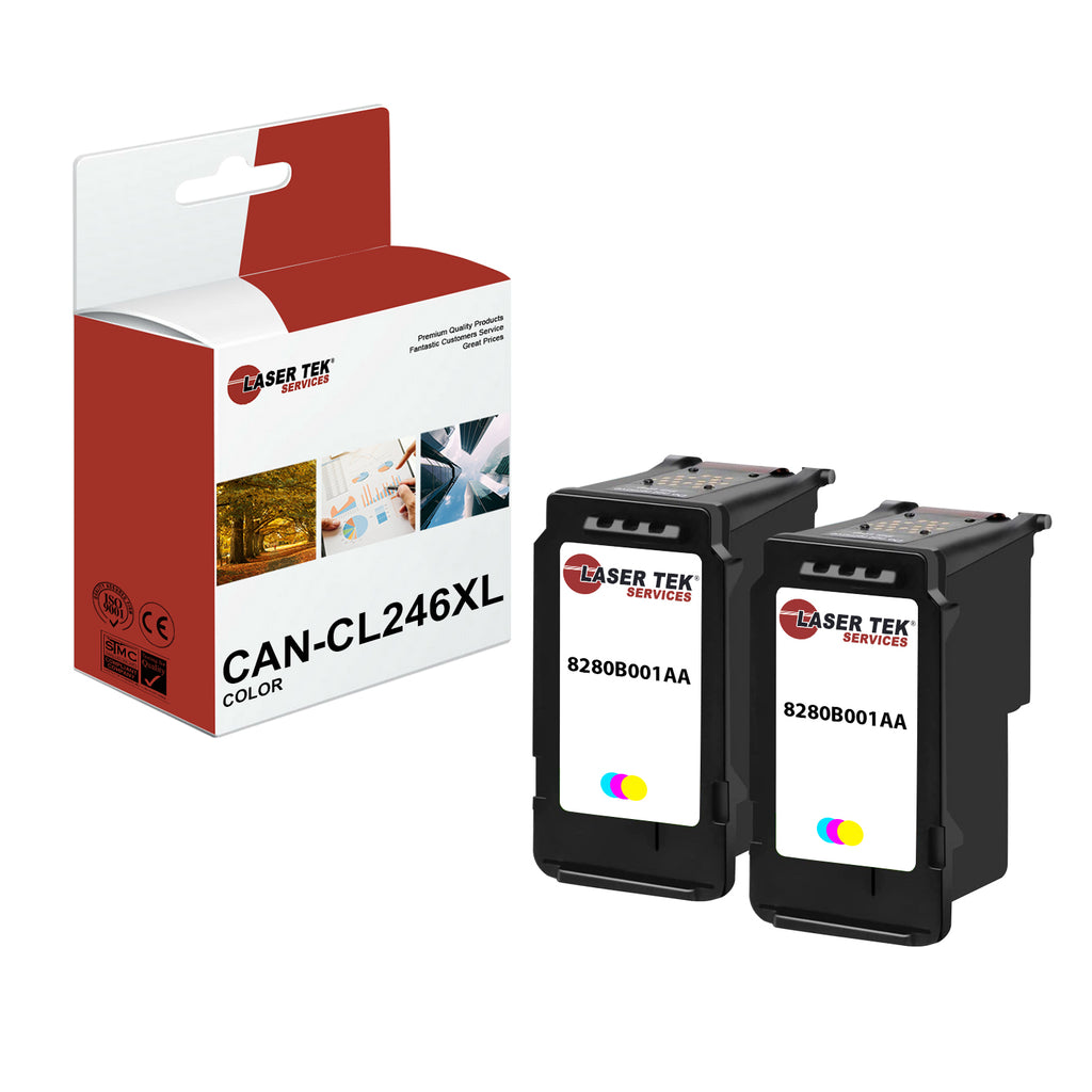 2 Pack Canon CL246XL Tri-Color HY Compatible Ink Cartridge