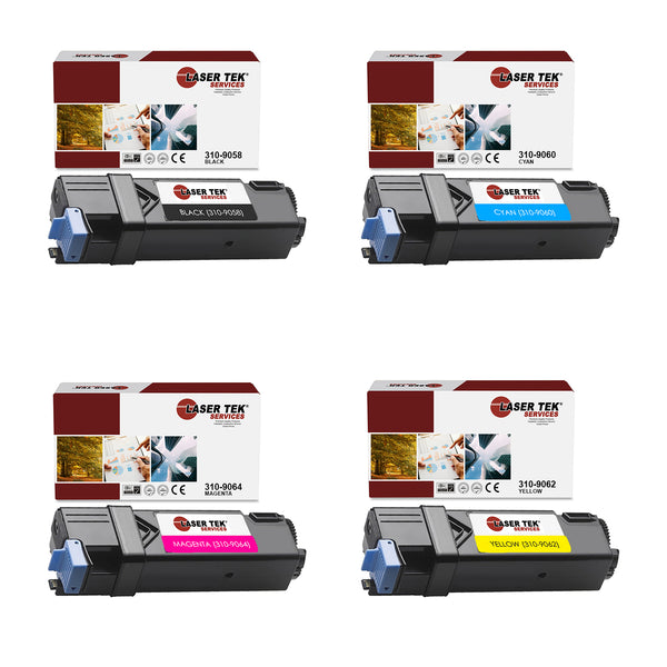 Dell 1320 1320c 1320cn 4 Pack Remanufactured Toner Cartridges